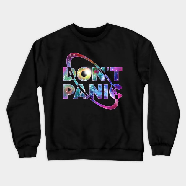 Hitchhikers Don't Panic Crewneck Sweatshirt by Magmata